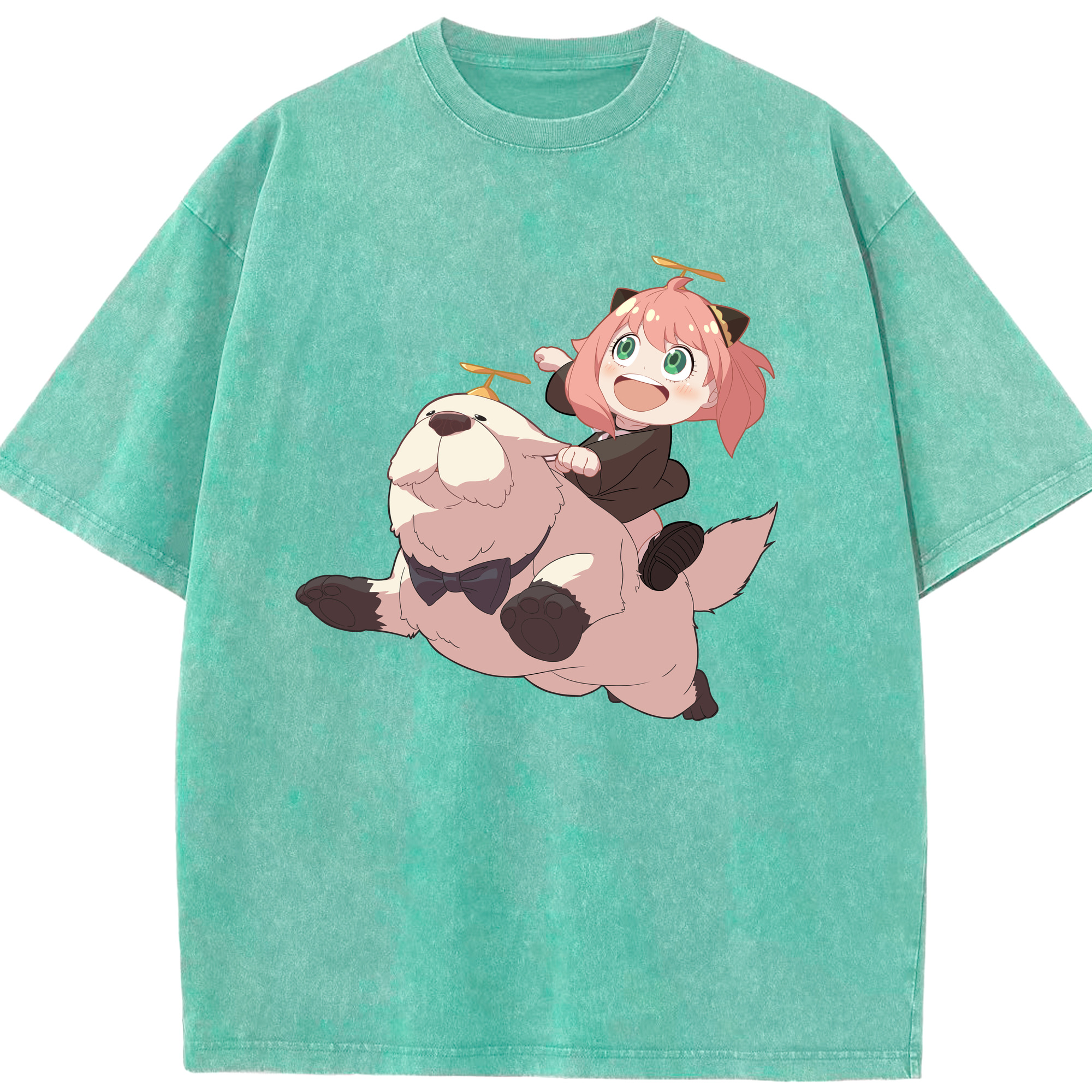 （画像用） SPY×FAMILY间谍家家酒 綿100% ヴィンテージ風 半袖Tシャツ（フロントプリント）